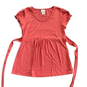 Motherhood Maternity Oh Baby Pink Scoop Neck Short Sleeve Top – Women’s Medium